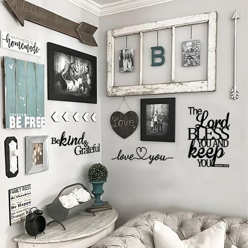 AHYS Positive Affirmations Wall Decor - Be Positive & Stay Humble Metal Sign Inspirational Wall Decor Black Rustic Motivational Wall Decor for Home Office Wall Decorations in Saudi Arabia