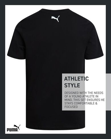 PUMA Boys' T-Shirt - 2 Pack Core Logo T-Shirt for Boys - Basic Athletic Crewneck Short Sleeve Tee (S-XL) in Saudi Arabia