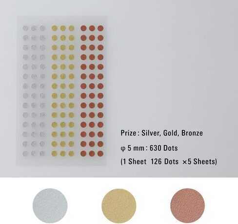 Stalogy Masking Tape Dot Patches: 0.2 in. Diameter / 126 dots/Sheet / 5 Sheets/Pack / 5mm Wide (Shuffle Pale) in Saudi Arabia