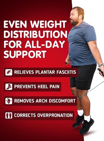 220+ lbs Plantar Fasciitis High Arch Support Insoles Men Women - Orthotic Shoe Inserts - Boot Work Shoe Insole (Cherry, L) in Saudi Arabia