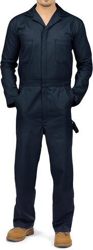 NY Threads Men’s Twill Long Sleeve Coverall Slim Fit Utility Work Wear in Saudi Arabia