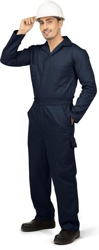 NY Threads Men’s Twill Long Sleeve Coverall Slim Fit Utility Work Wear in Saudi Arabia