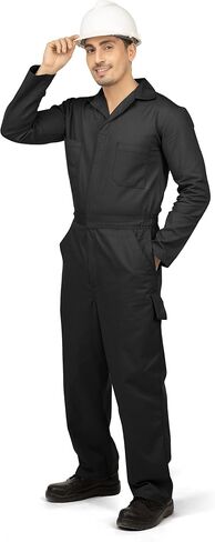 NY Threads Men’s Twill Long Sleeve Coverall Slim Fit Utility Work Wear in Saudi Arabia