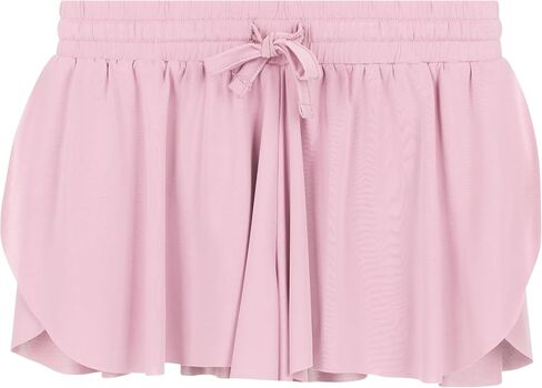 Girls 4 Pack Butterfly Shorts Lightweight Flowing Athletic Shorts with Elastic Waist Drawstring Sizes 4-16 in Saudi Arabia