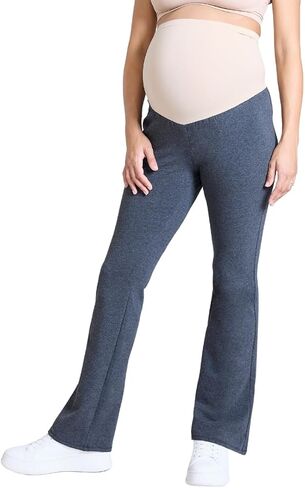 Motherhood Maternity Women's Essential Full Length Secret Fit Over The Belly Flare Pregnancy Yoga Pants in Saudi Arabia