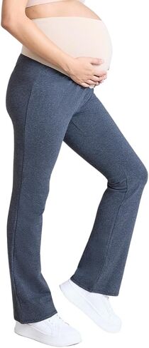 Motherhood Maternity Women's Essential Full Length Secret Fit Over The Belly Flare Pregnancy Yoga Pants in Saudi Arabia