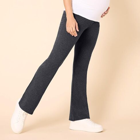 Motherhood Maternity Women's Essential Full Length Secret Fit Over The Belly Flare Pregnancy Yoga Pants in Saudi Arabia
