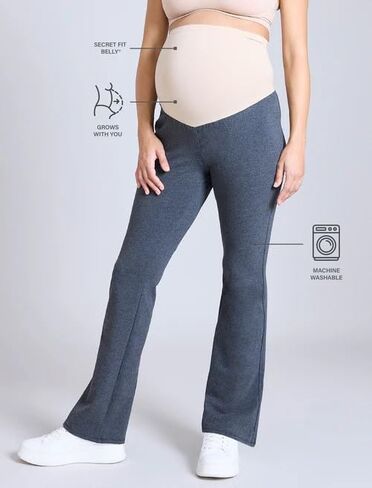 Motherhood Maternity Women's Essential Full Length Secret Fit Over The Belly Flare Pregnancy Yoga Pants in Saudi Arabia