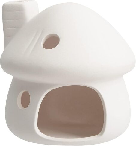 RUIAN Aquarium Decor Ceramic Mushroom House Ornament Fish Tank Landscape Decoration Pottery Hide Cave Habitat Hut Small Shrimp for Goldfishes to Rest Breed Hiding,Gray in Kuwait