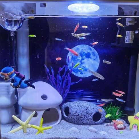 RUIAN Aquarium Decor Ceramic Mushroom House Ornament Fish Tank Landscape Decoration Pottery Hide Cave Habitat Hut Small Shrimp for Goldfishes to Rest Breed Hiding,Gray in Kuwait