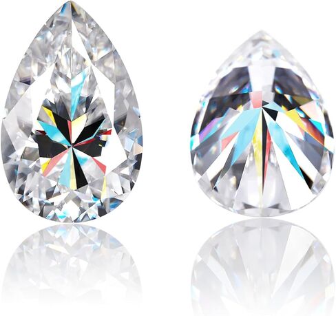 Moissanite Loose Stones Pear Cut Gemstones White D Color VVS1 Clarity Excellent Cut for Engagement Ring Pendant Necklace Jewelry Making with Certificate in Saudi Arabia