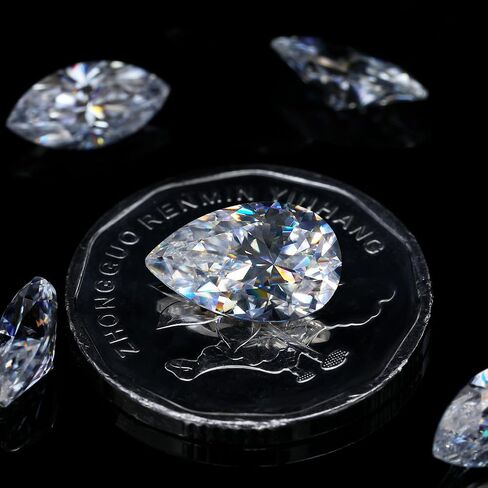 Moissanite Loose Stones Pear Cut Gemstones White D Color VVS1 Clarity Excellent Cut for Engagement Ring Pendant Necklace Jewelry Making with Certificate in Saudi Arabia