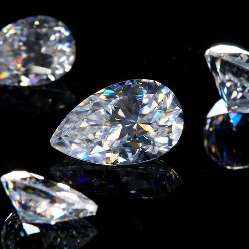 Moissanite Loose Stones Pear Cut Gemstones White D Color VVS1 Clarity Excellent Cut for Engagement Ring Pendant Necklace Jewelry Making with Certificate in Saudi Arabia