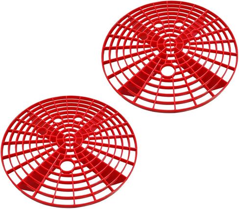 2 PCS Car Wash Bucket Inserts, Auto Detail Grit Gaurd Buckets Filter Helps Remove Dirt Debris, Dirt Guard Insert Wash Filter Fits 12 Inch Diameter Bucket or 3-5 Gallon Buckets (Black+Red) in Saudi Arabia