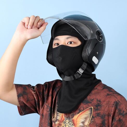 Face Mask Helmet-Friendly Balaclava, UV Protection Dustproof Windproof Full Face Cover for Men Women Outdoors, Cycling&Hiking in Kuwait