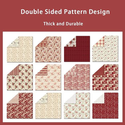 12x12 Scrapbook Paper Pads, 24 Sheets 12 Designs Double-Sided Vintage Colorful Decorative Craft Paper for Scrapbooking DIY Background Cardmaking Supplies in Saudi Arabia