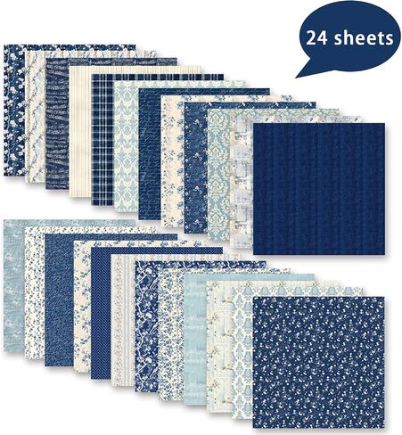 12x12 Scrapbook Paper Pads, 24 Sheets 12 Designs Double-Sided Vintage Colorful Decorative Craft Paper for Scrapbooking DIY Background Cardmaking Supplies in Saudi Arabia