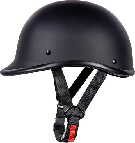 Motorcycle Helmet Half Shell Hawk Style Helmets Compact Lightweight Open Face for Motorcycle Street Bike Cruiser Moped - DOT Approved (Matte Black,M) in Saudi Arabia