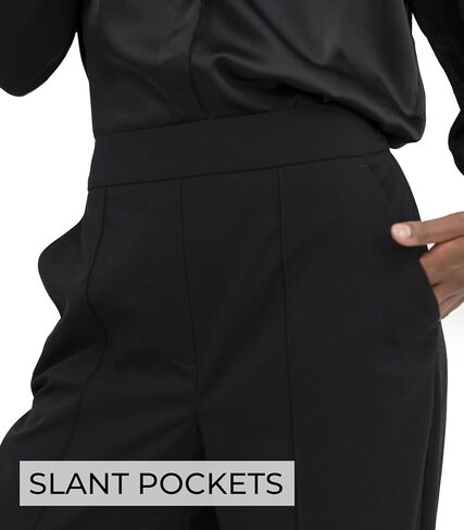 Off-White & Black Wide Leg Tuytsi Pants, Business Casual Trousers for Women in Saudi Arabia