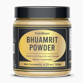 Bhuamrit Powder - Ayurvedic Liver Support Formula with Bhui Amla & Prawal Pisti - Easy Mix Dietary Supplement - 120g