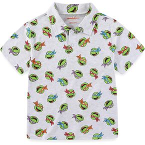 Nickelodeon Teenage Mutant Ninja Turtles Boys Short Sleeve Polo Shirt for Big Kids