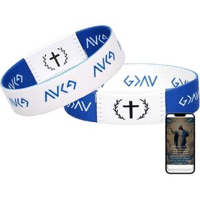 أساور الآية اليومية للكتاب المقدس مع NFC ، سوار مسيحي ، ونقلت الطاقة الروحية الملهمة القابلة للضبط. in Kuwait