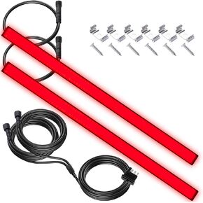 Kinstecks 4Pin Plug Tailight 1 in 2 Trailer Tail Light 228LED Truck Tail light Turn Signal Lights Brake Lights Driving Lights for Trailer Truck RV Pickup SUV RV Van LED Red 390mm
