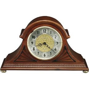 Howard Miller - Mantel Clock for Living Room, Tabletop Mantle Clock with Volume Control, Dual-Chime Movement, Windsor Cherry Finish, Arabic Numerals, and Decorative Wooden Case - Grant, 630-181