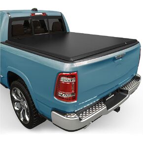 AutoSaver88 Soft Tri-Fold Bed Truck Bed Tonneau Cover متوافق مع 2009-2025 Dodge RAM 1500 (بما في ذلك كلاسيكي وجديد) 5.7 قدم بدون كبوكب