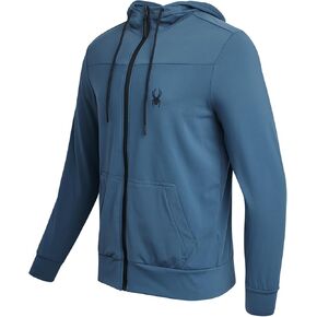 Spyder Men's Active Hoodie - Peached Super Plush Full Zip Up Hoodie Sweatshirt - Warm Outdoor Pullover Hoodies for Men (S-XL)
