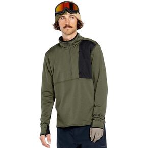 Volcom Men's Gridlock 1/4 Zip Mock Neck Tnowboard Base Base Sweece Sweece Shirt