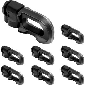 8Pack L Track Double Stud Fitting Silver, L Track Tie Down, L-Track Accessories for Truck Bed,Trailer Cargo Control,Pickup, RV, ATV Breaking Load 5500Lbs