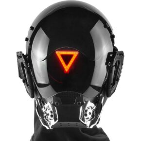 Punk LED Mask Helmet, Adjustable Sci Fi Mask, Great for Halloween parties, cosplay and Party Costume Props