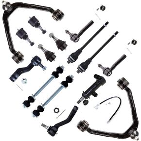 SCITOO 15pcs Suspension Kit For 1999-2006 For Chevy Silverado 1500 2000-2006 Tahoe Suburban 1500 w/Suspension Parts Upper Control Arm Ball Joint Sway Bar Tie Rod End Idler Pitman Arm