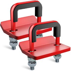 Gerguirry Trailer Hitch Tightener Anti Rattle Clamp for 1.25" to 2" Hitch Cargo Carrier Tow Hitch Stabilizer Heavy Duty for Bike Rack, Truck, SUV, RV Accessories, Red, 4Pcs,