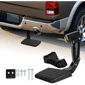 Truck Side Step Compatible with Doge Ram 1500, Ram 2500/3500 2009-2018 | 75306-01A | Anti-Slip, Retractable Bed Step | Durable & Corrosion-Resistant |400 lbs Capacity
