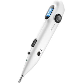 Electronic Acupuncture Meridian Pen - Electric Energy Acupoints Finder Stimulator Device for Pain Relief with Adjustable Intensity - Rechargeable Digital Muscle Acupressure Point Massage Therapy Tool