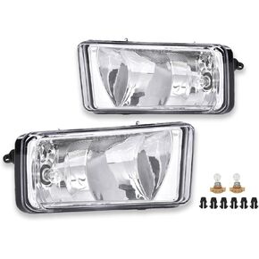 PIT66 Fog Lights, Compatible with 2007-2015 Chevy Silverado 1500/07-14 Silverado 2500HD 3500HD/ 07-13 Chevy Avalanche/ 07-08 Cadillac Escalade, Front Left & Right Fog Lamps, Clear