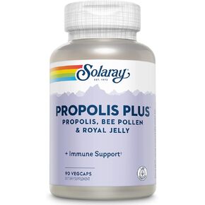 SOLARAY Propolis Plus | Healthy Immune System Support with Propolis, Bee Pollen & Royal Jelly | 90 VegCaps