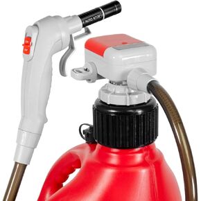 Tera Pump TRFA03-XL CAN Universal Gas يمكن محول مضخة نقل الوقود التي تعمل بالبطارية (2.3 GPM) بدون مستشعر تسرب ، 4.27 قدم خرطوم فينيل ، محول إبريق فائدة ، فوهة الطاقة ، 4x AA الطاقة