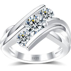 WES 2.2CTTW MOISSANITE ENGAMBY RINGS BANDER RINGS Diamonds for Women D Color VVS1