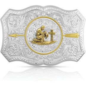 Montana Silversmiths الرجال الخاص بك السهم مشبك مع الصلاة رعاة البقر الفضة الحجم واحد