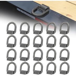 حلقة D مزورة ملحومة، مرساة ربط مقطورة بحلقة على شكل حرف D مقاس 1/2 بوصة مع مشبك لحام للمقطورة، شاحنة بضائع، عربة سكن متنقلة، أربطة ATV، تطبيقات المزرعة والمزيد، 12 حزمة، MBS: 12,000 رطل in Kuwait