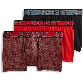 Jockey Men's Underwear Active Microfiber 2.5" Trunk - 3 Pack