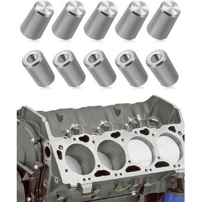 10 PCS Engine Plugs Fit for Non-AFM GM Engines 2008-2023 LSX & LT Models 4.8, 5.3, 6.0, 6.2, Non-DOD Stainless Steel Plugs with 4×9mm Thread