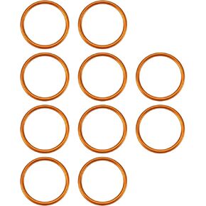10pcs Manifold Gasket Sealing Ring 28 x 34 x 2mm Hollow Copper Tone Metal Motorcycle Exhaust Pipe Compatible with Simson S51 Compatible with Schwalbe SR1