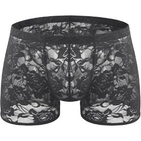 Men's Lace Boxers Underwear Seamless Lace Design with Low Waist Sexy and Comfortable Mens Under Panties in Kuwait
