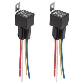 jd1912 تسخير ترحيل السيارات ، 12V 40a ، 4 pin spst ، مسند الظهر الحديد مع مآخذ تسخير 12Awg ، مفاتيح السيارات والمبتدئين ، لقارب الدراجات النارية شاحنة السيارات (2)