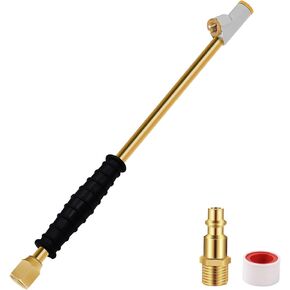 GODESON Air Chuck,12" Extended Reach Air Chucks for Tires，Heavy Duty Dual Head Air Chuck for Semi Tire Inflation,1/4" FNPT Straight Air Chuck for Truck RV Semi Dually Tires