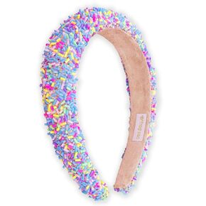 FROG SAC Headband for Girls - Sprinkle Padded Head Bands for Kids, Puffy Toddler Headbands, Little Girl Confetti Hair Band Accessories, Pink Candy Hairbands, Easter Basket Fillers Stocking Stuffers
